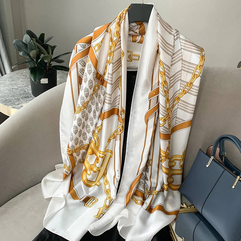 New Letter Sunscreen Satin Scarves Luxury 180X90CM Shawls Fashion Beach Towel Ladies Beach Neckerchief Popular Print Silk Scarfs
New Letter Sunscreen Satin Scarves Luxury 180X90CM Shawls Fashion Beach Towel Ladies Beach Neckerchief Popular Print Silk Scarfs