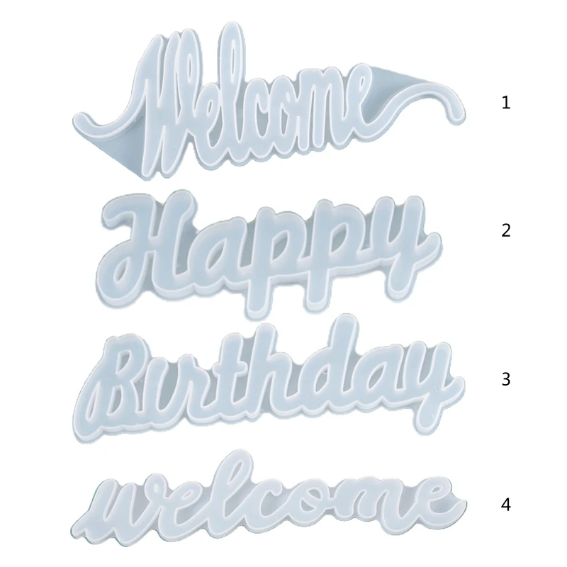 DIY Crafts Crystal Epoxy Resin Mold Birthday English Blessing Words Doorplate Listed Decoration Casting Silicone Mould
DIY Crafts Crystal Epoxy Resin Mold Birthday English Blessing Words Doorplate Listed Decoration Casting Silicone Mould