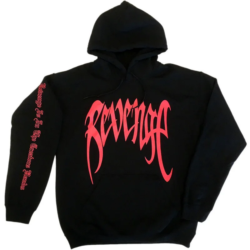 

4AM Revenge Letter Print Hoodie Sweatshirts Xxxtentacion Sad Rapper Hip Hop Hooded Pullover Swag Cotton Hoody Sweatshirt