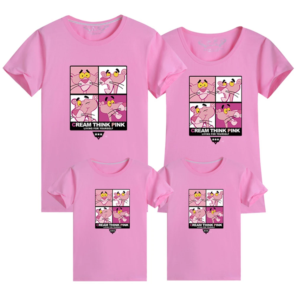 Fashion Parent-child Summer T-shirts Cotton Cartoons Base Pink Short Sleeve Family Cute Loose Tee Shirt Casual Funny Pullover
Fashion Parent-child Summer T-shirts Cotton Cartoons Base Pink Short Sleeve Family Cute Loose Tee Shirt Casual Funny Pullover