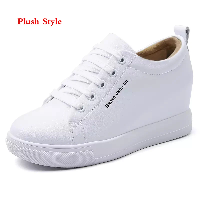 Genuine Leather Casual White Shoes Women Height Increasing Fashion Sneakers Lace Up Round Toe Ladies Shoes Classic White Sneaker
Genuine Leather Casual White Shoes Women Height Increasing Fashion Sneakers Lace Up Round Toe Ladies Shoes Classic White Sneaker