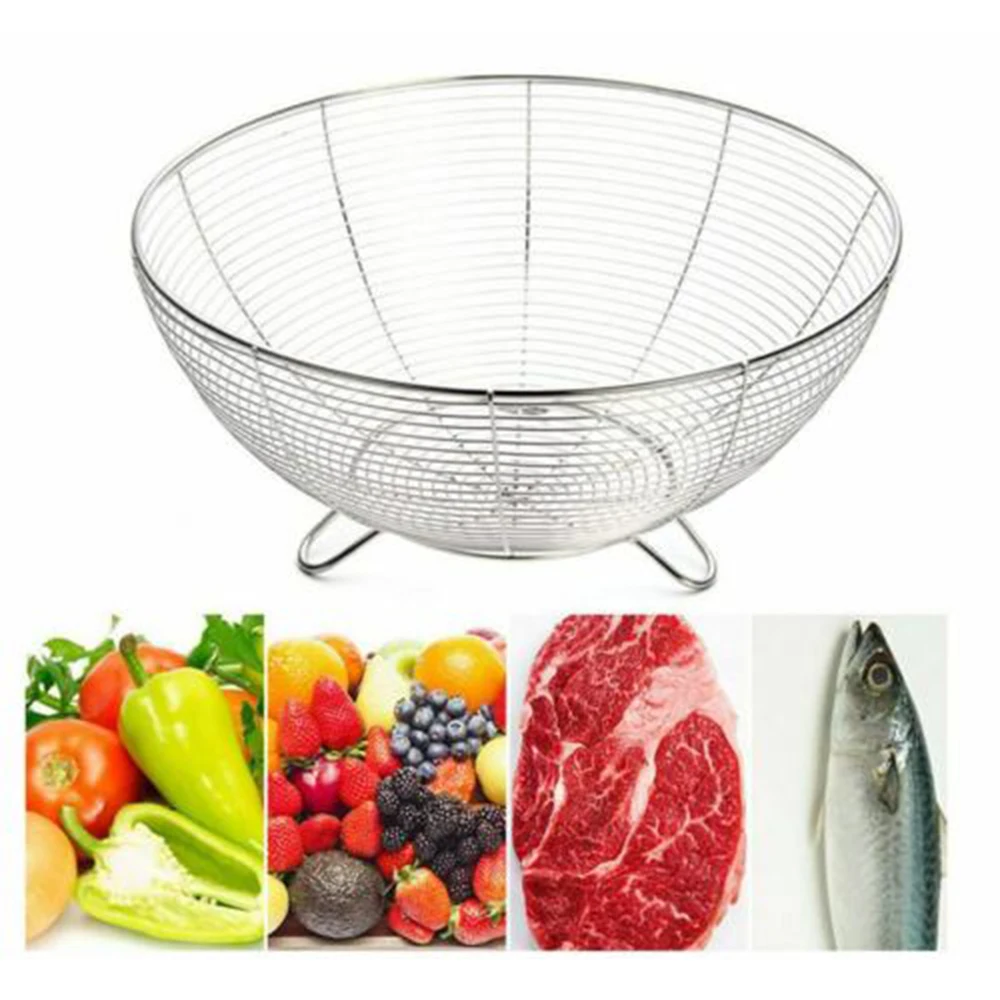 Multifunctional Fruit Basket Container Bowl Stainless Steel Wire Kitchen Drain Rack Vegetable Storage Holder Snack Tray
Multifunctional Fruit Basket Container Bowl Stainless Steel Wire Kitchen Drain Rack Vegetable Storage Holder Snack Tray