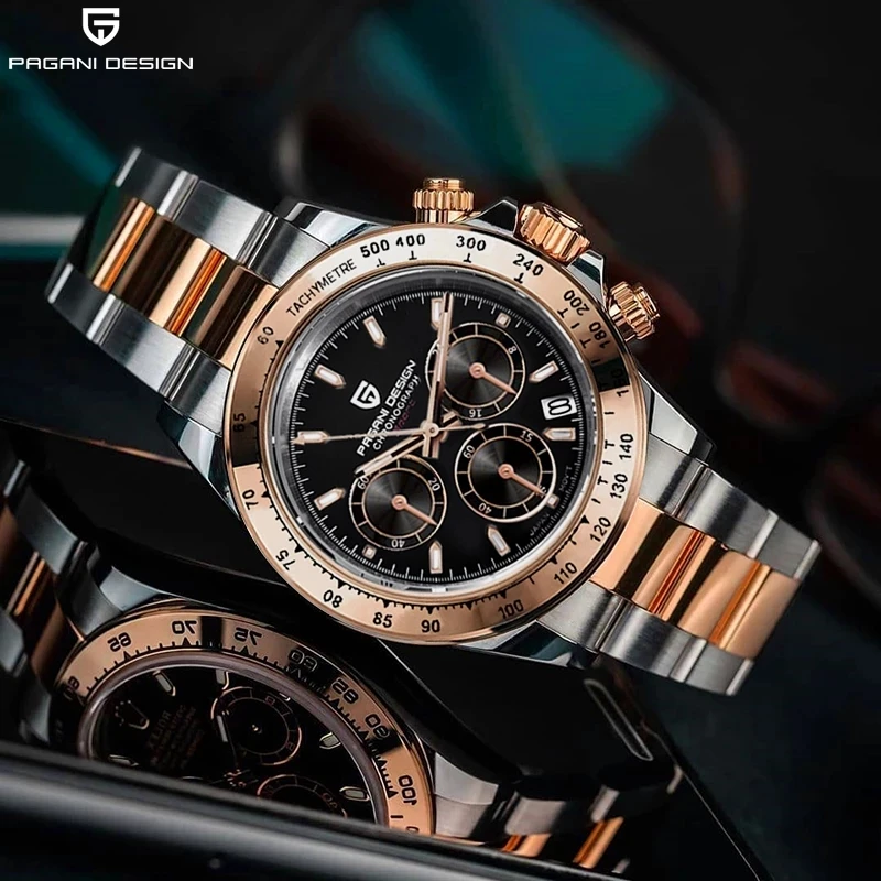 PAGANI DESIGN Fashion brand quartz men automatic date watches diving 100M men sport chronograph sapphire glass casual watch VK63 
PAGANI DESIGN Fashion brand quartz men automatic date watches diving 100M men sport chronograph sapphire glass casual watch VK63