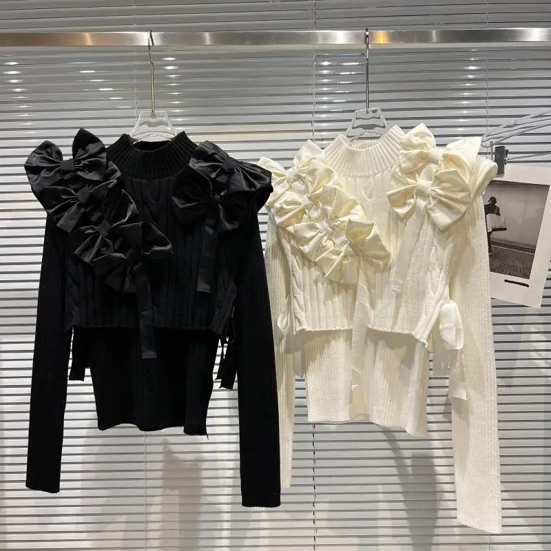 2022 New Fashion Autumn Winter Women Knitwear Ruffles Flowers Shawl + O-neck Long Sleeve Pullovers Sweater Lady Two Piece Sets
2022 New Fashion Autumn Winter Women Knitwear Ruffles Flowers Shawl + O-neck Long Sleeve Pullovers Sweater Lady Two Piece Sets