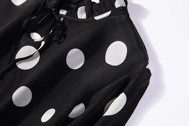 Women's 100% Pure Silk Long Dress Dots printed bow tie neck ruffle sleeve with belt L XL JN379
Women's 100% Pure Silk Long Dress Dots printed bow tie neck ruffle sleeve with belt L XL JN379