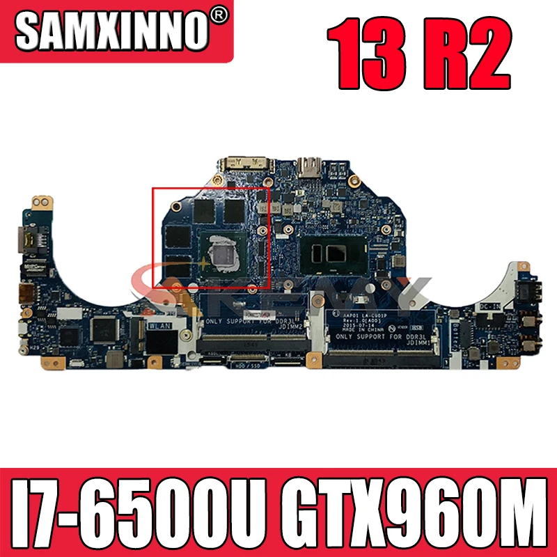 Akemy для Dell Alienware 13 R2 Материнская плата ноутбука AAP01 LA-C901P I7-6500U GTX960M CN-0NHYX3 NHYX3 материнская плата 100% работы
Akemy для Dell Alienware 13 R2 Материнская плата ноутбука AAP01 LA-C901P I7-6500U GTX960M CN-0NHYX3 NHYX3 материнская плата 100% работы