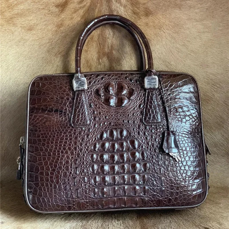 Exotic Alligator Leather Key Lock Closure Businessmen Laptop Briefcase Genuine Crocodile Skin Male Large Working Travel Handbag
Exotic Alligator Leather Key Lock Closure Businessmen Laptop Briefcase Genuine Crocodile Skin Male Large Working Travel Handbag