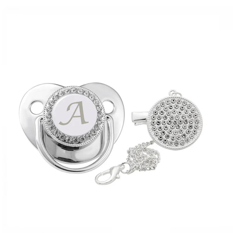 Newborn Baby Pacifier Clips Chain Silver Bling Silicone Infant Pacifier Holder Baby Soother Nipple Dummy Baby Shower Gifts
Newborn Baby Pacifier Clips Chain Silver Bling Silicone Infant Pacifier Holder Baby Soother Nipple Dummy Baby Shower Gifts