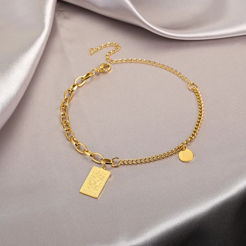 Boho Zodiac Women's Hand Bracelets Stainless Steel Jewelry Gold Anklet Summer Beach Chain Foot Bracelet Female Accessories
Boho Zodiac Women's Hand Bracelets Stainless Steel Jewelry Gold Anklet Summer Beach Chain Foot Bracelet Female Accessories