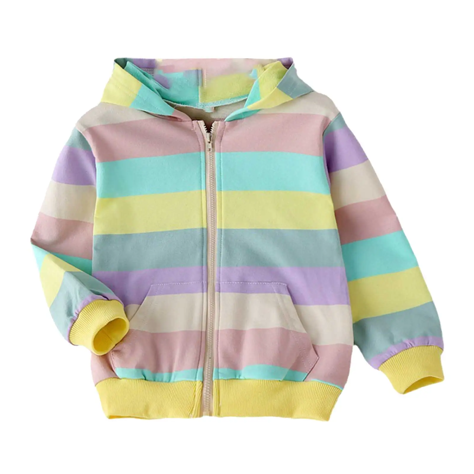 Rainbow Stripe Jacket For Girls Baby Coat Spring Autumn Kids Hoodie Jackets Cotton Long Sleeve Sweatshirt Top Children Outerwear
Rainbow Stripe Jacket For Girls Baby Coat Spring Autumn Kids Hoodie Jackets Cotton Long Sleeve Sweatshirt Top Children Outerwear
