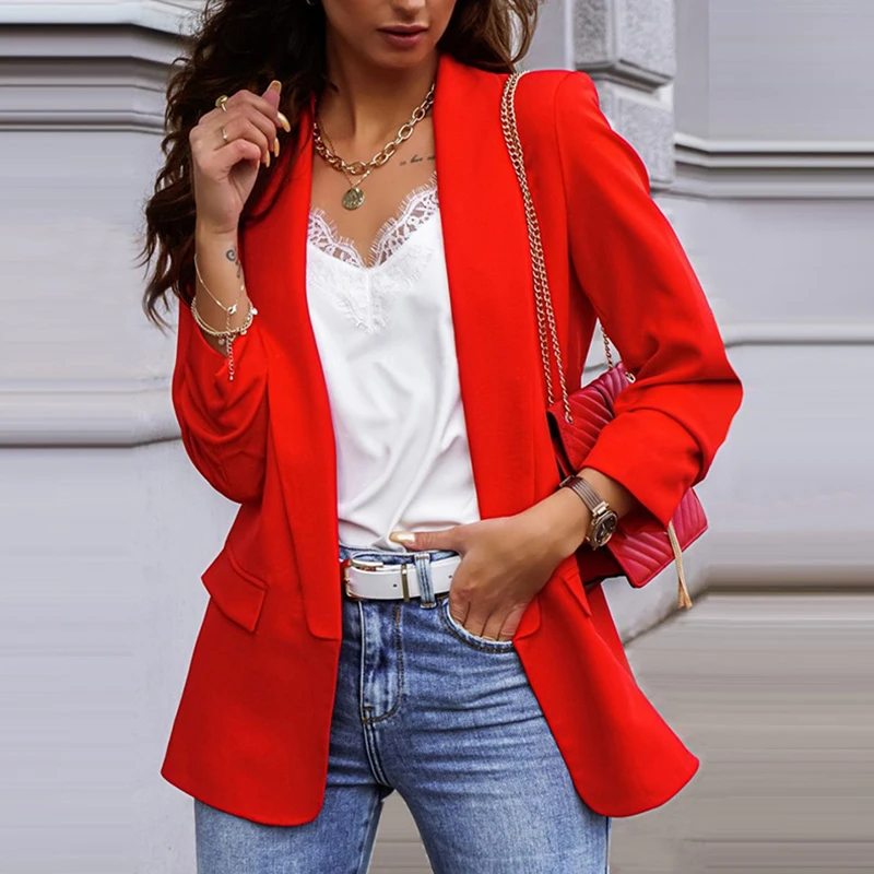 Clubwear 2020 Fashion Autumn Womon Blazers And Jackets Office Lady Solid Notched Bussiness Outwear Casual Female Clothing G1794
Clubwear 2020 Fashion Autumn Womon Blazers And Jackets Office Lady Solid Notched Bussiness Outwear Casual Female Clothing G1794