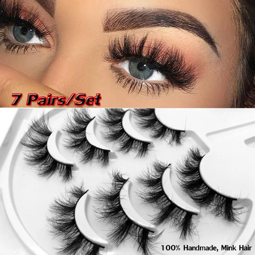 7 Pairs 8D Faux Mink False Lashes Messy Dramatic Volume Fake Eyelashes Natural Handmade Thick Long Wispy Eyelash Extention Tools
7 Pairs 8D Faux Mink False Lashes Messy Dramatic Volume Fake Eyelashes Natural Handmade Thick Long Wispy Eyelash Extention Tools