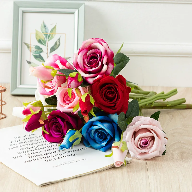 Rose Artificial Silk Flowers Home decor Fake White Faux Rose Artificial Flowers Vintage Wedding Decoration
Rose Artificial Silk Flowers Home decor Fake White Faux Rose Artificial Flowers Vintage Wedding Decoration