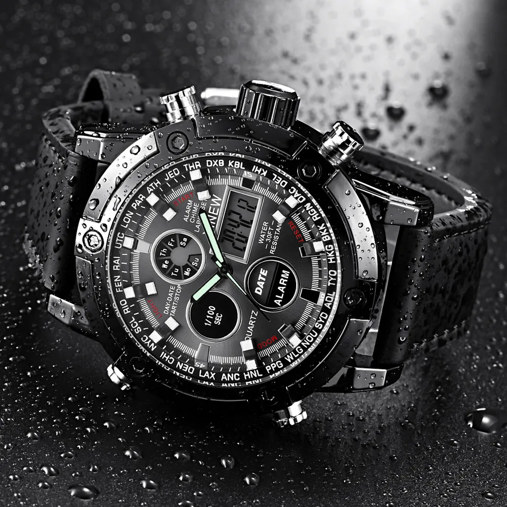 Sport Watch Men Fashion WaterProof Multi Function Watches Men Dual Display LED Digital Quartz Wristwatch relogios masculinos
Sport Watch Men Fashion WaterProof Multi Function Watches Men Dual Display LED Digital Quartz Wristwatch relogios masculinos
