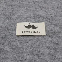 Cotton Printed Label for Kids, Off-White Clothing, Garment Tag Printing, Collar Label, 100 PCs, Free Shipping