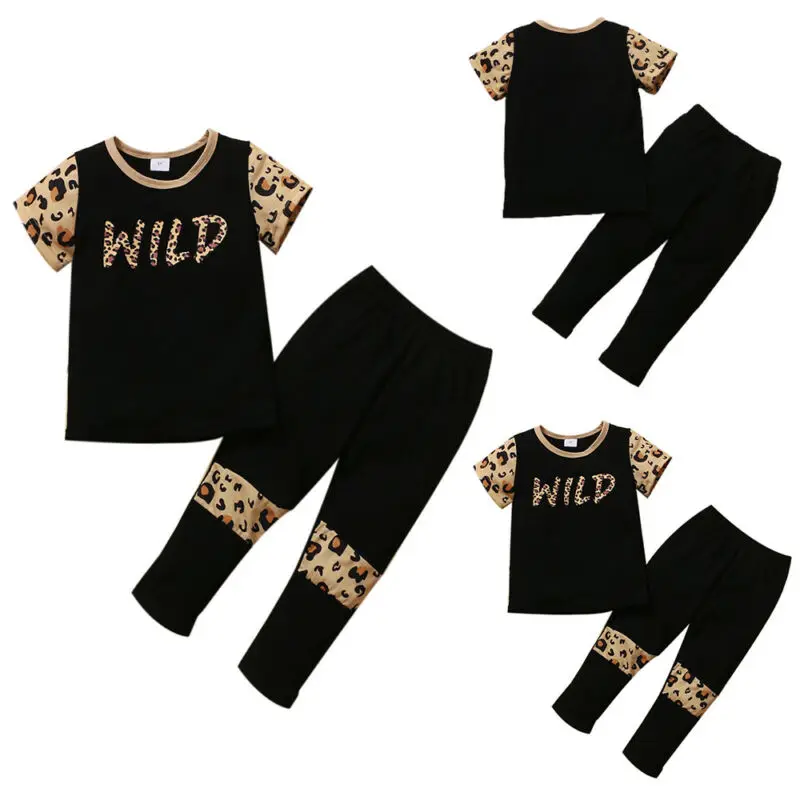 Children Short Sleeve Top Pants Two Piece Set Black Round Neck Leopard Print Letter T-shirt Casual Sports Fashion Suit
Children Short Sleeve Top Pants Two Piece Set Black Round Neck Leopard Print Letter T-shirt Casual Sports Fashion Suit