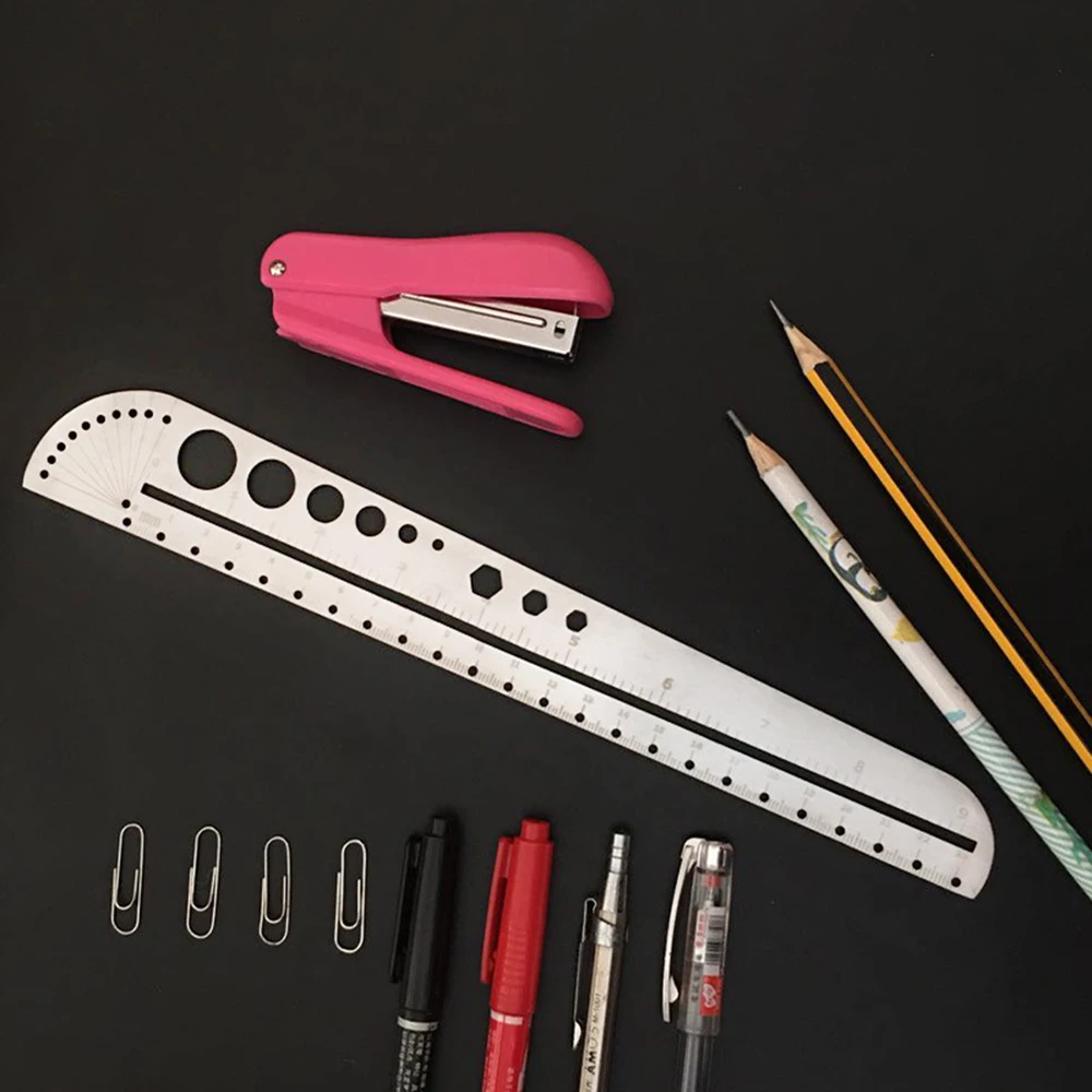 1pc New Multifunctional Stainless Steel Protractor Ruler Degree Measuring Tool Schools Students Office Supply Rules
1pc New Multifunctional Stainless Steel Protractor Ruler Degree Measuring Tool Schools Students Office Supply Rules