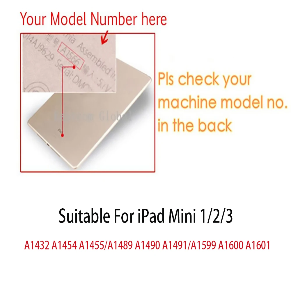 Мягкий силиконовый чехол для iPad mini1/2/3 тонкий умный из искусственной кожи с