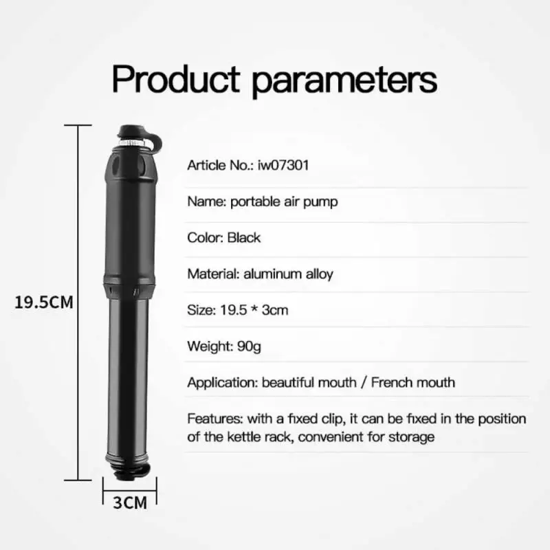 New High-pressure Pump Bicycle Pump Mountain Bike Beauty French Mouth Pump Mini Pump Tire Repair
New High-pressure Pump Bicycle Pump Mountain Bike Beauty French Mouth Pump Mini Pump Tire Repair