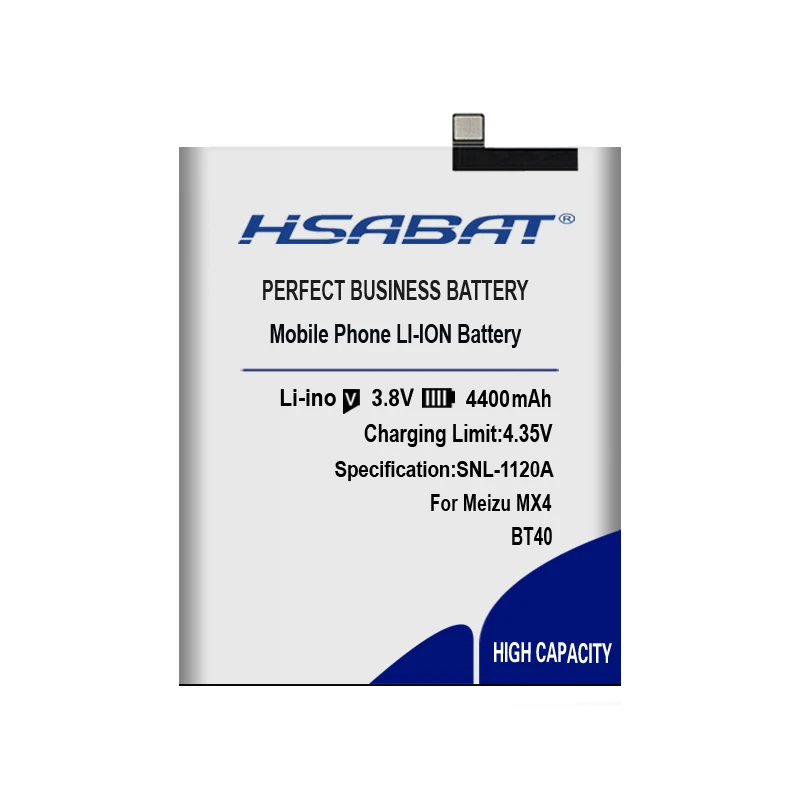 Новое поступление [HSABAT] 4400mAh BT40 Сменный аккумулятор для Meizu MX4 MX 4 M460 M461 | Мобильные