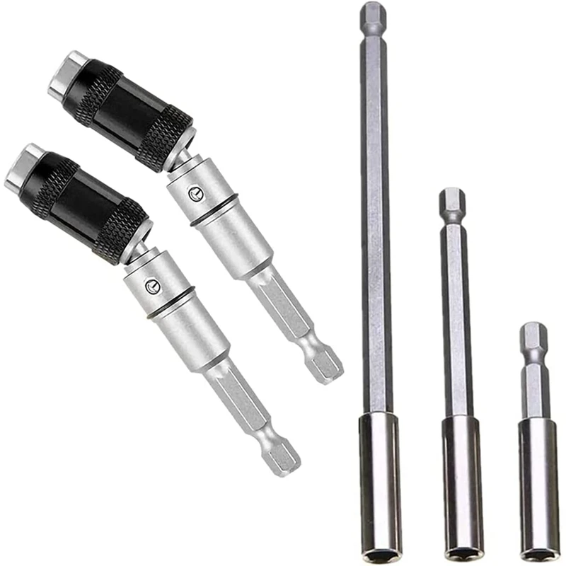 Flexible Drill Bit Extension Pivot Bit Holder Set, Flexible Magnetic Screwdriver Bit For Tight Spaces Or Corners
Flexible Drill Bit Extension Pivot Bit Holder Set, Flexible Magnetic Screwdriver Bit For Tight Spaces Or Corners