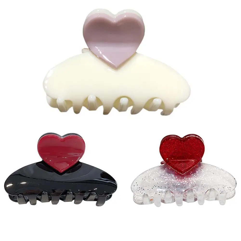 Acrylic Love Heart Hair Claw Hairpin Barrettes Plastic Wig Hair Claw Large Hair Crabs Clip Hair Clamps for Women Hair Styling Ac 
Acrylic Love Heart Hair Claw Hairpin Barrettes Plastic Wig Hair Claw Large Hair Crabs Clip Hair Clamps for Women Hair Styling Ac