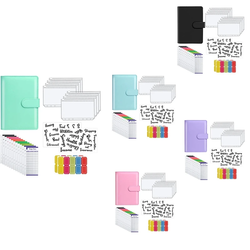 A6 Notebook Binder Budget Planning Notepad 6 Ring Binder Cover, A6 Binder Pockets,Sticker Labels,Cash Envelopes System
A6 Notebook Binder Budget Planning Notepad 6 Ring Binder Cover, A6 Binder Pockets,Sticker Labels,Cash Envelopes System