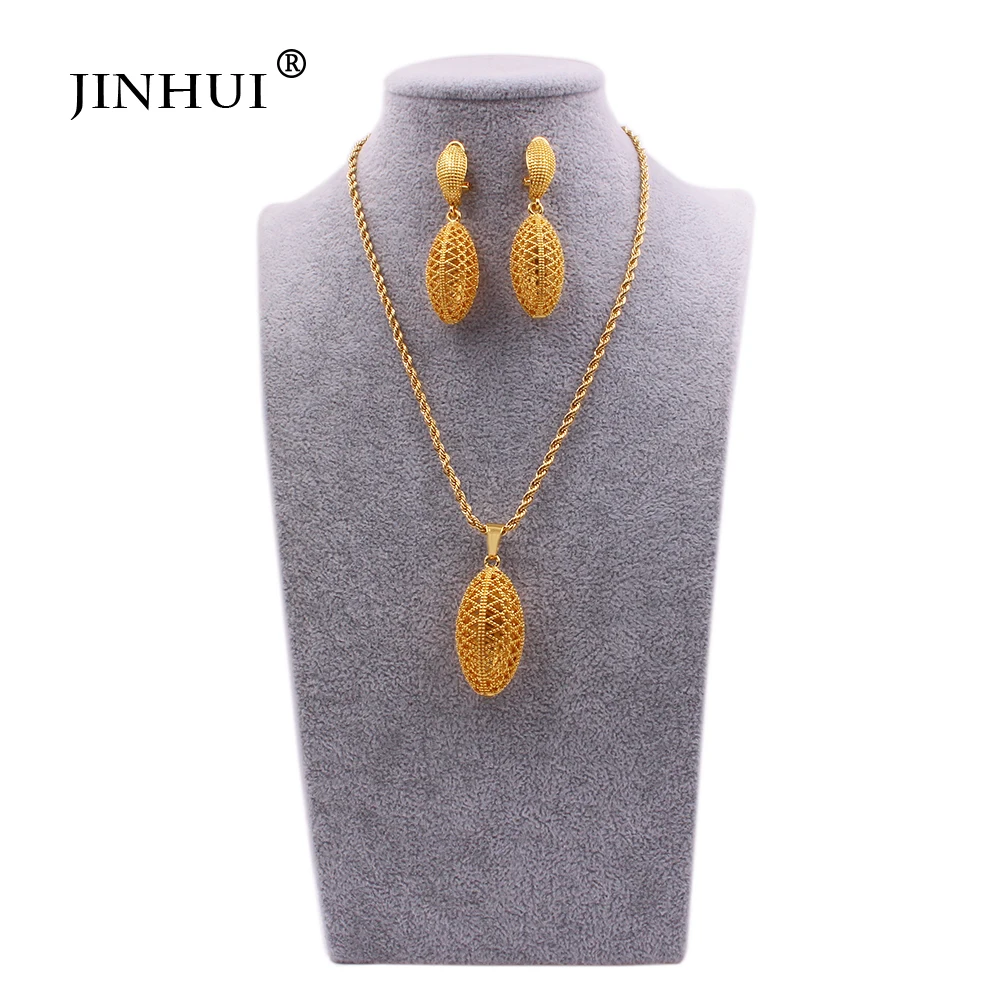 Jewelry sets for women Ethiopian Gold color women's necklace pendant earring Dubai African wedding bridal gifts jewelery set
Jewelry sets for women Ethiopian Gold color women's necklace pendant earring Dubai African wedding bridal gifts jewelery set