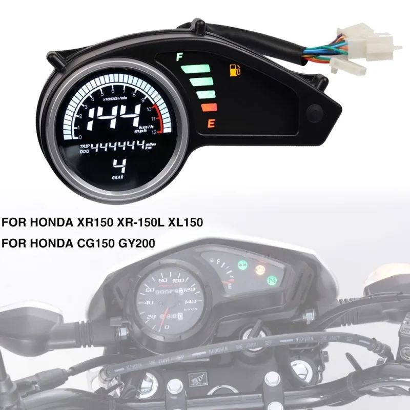 Motorcycle Speedometer LED Digital Odometer For Honda Offroad XR150 XR-150L XL150 CG150 GY200 Motorbike Tachometer Meter Gauge
Motorcycle Speedometer LED Digital Odometer For Honda Offroad XR150 XR-150L XL150 CG150 GY200 Motorbike Tachometer Meter Gauge