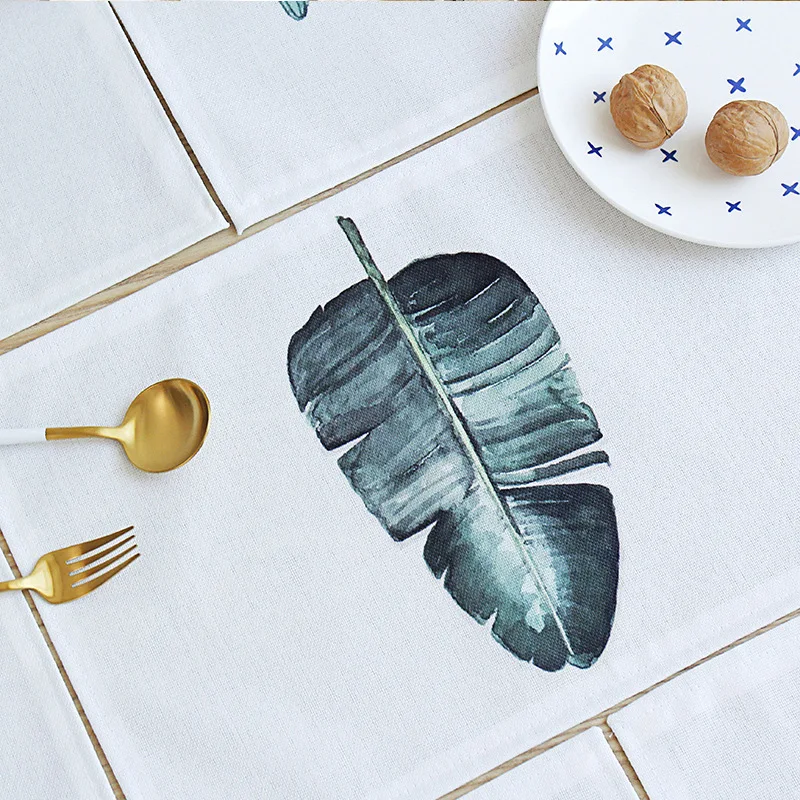 Kitchen Dining Table Mat Tableware Mats Exquisite Pattern Green Plants Non-slip Heat Insulation Coaster Placemat Home Decoration
Kitchen Dining Table Mat Tableware Mats Exquisite Pattern Green Plants Non-slip Heat Insulation Coaster Placemat Home Decoration