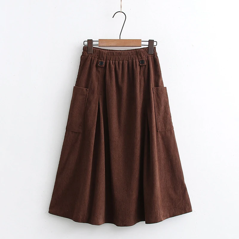 Korean Corduroy Long Skirt Women Mori Girl Vintage Black Cargo High Waisted Green A Line Pocket Pleated Midi Brown Flared Skirts
Korean Corduroy Long Skirt Women Mori Girl Vintage Black Cargo High Waisted Green A Line Pocket Pleated Midi Brown Flared Skirts