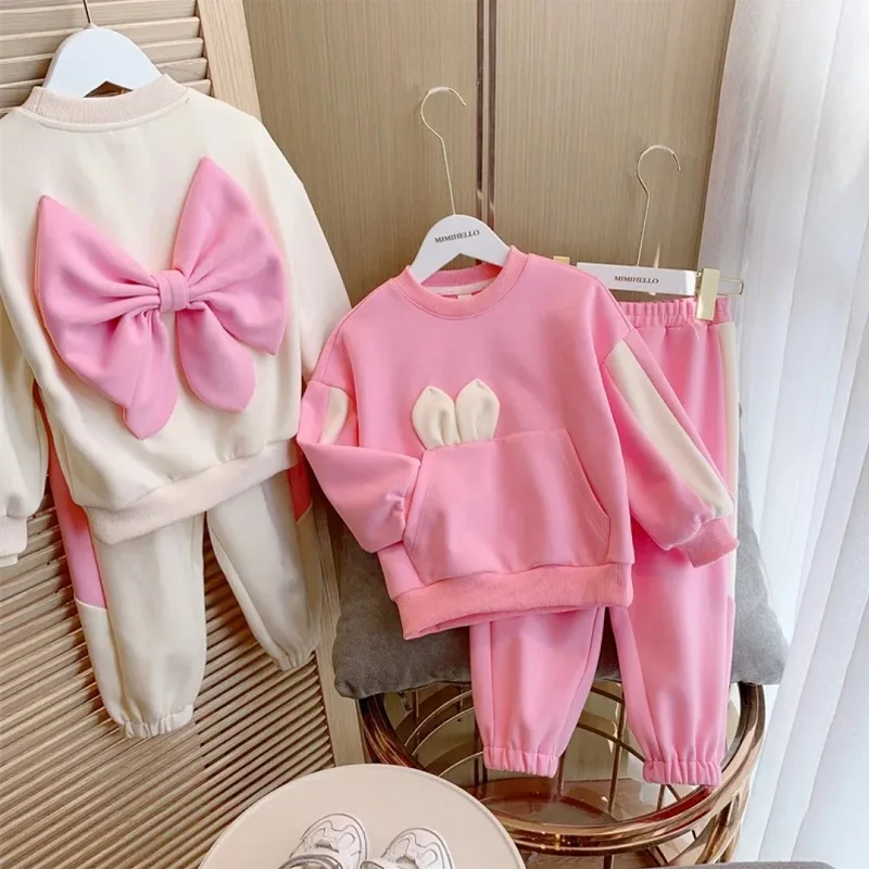 Spring Autumn Girls 2 Pcs Set Baby Sweat Shirt + Pants Kids Tracksuits Children Activewear Rabbit Ear Bow Striped 2 To 7 Yrs
Spring Autumn Girls 2 Pcs Set Baby Sweat Shirt + Pants Kids Tracksuits Children Activewear Rabbit Ear Bow Striped 2 To 7 Yrs