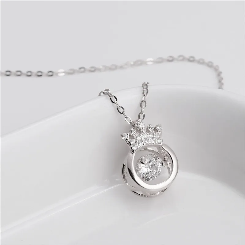 3 Color New Ladies Classic Crown Necklace With Dance Beating Heart Crystal Stone Pendant Necklace Jewelry Girl Party Accessories
3 Color New Ladies Classic Crown Necklace With Dance Beating Heart Crystal Stone Pendant Necklace Jewelry Girl Party Accessories