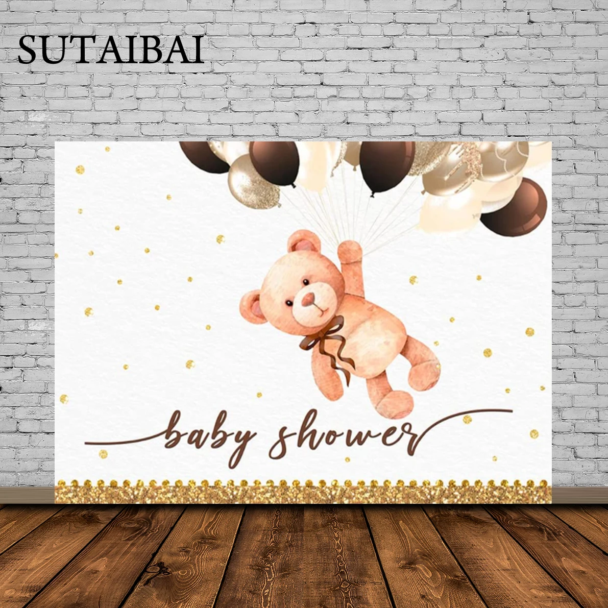 Flying Bear Baby Shower Backdrop 7x5ft Boys Girls Gender Neutral Glitter Gold Dots Balloons Welcome Baby Lovely Background
Flying Bear Baby Shower Backdrop 7x5ft Boys Girls Gender Neutral Glitter Gold Dots Balloons Welcome Baby Lovely Background