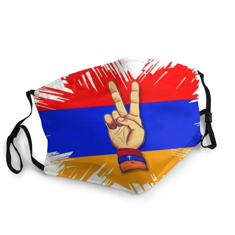 

Viva Armenia Flag Adjustable Face Mask Armenian Patriotic Proud Anti Haze Dustproof Protection Cover Respirator Mouth Muffle