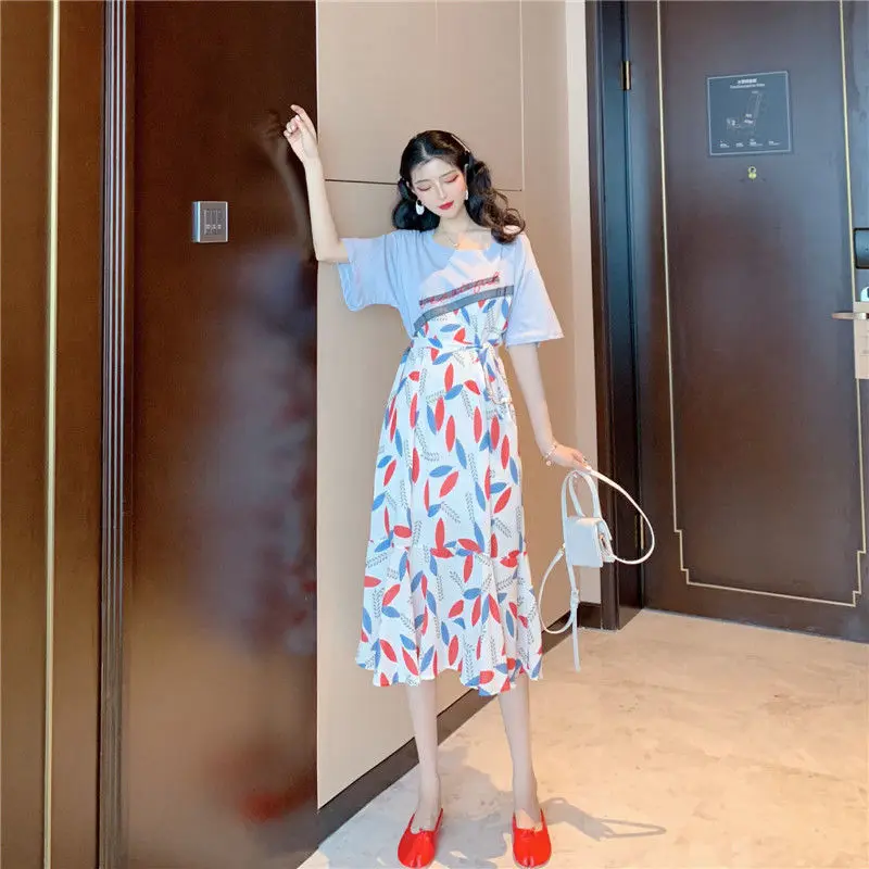 Women Dress Large Size Korean Lady Chiffon O-Neck Summer Patchwork SHORT Office Lady Straight Mid-Calf Girls Dress Small Fresh
Women Dress Large Size Korean Lady Chiffon O-Neck Summer Patchwork SHORT Office Lady Straight Mid-Calf Girls Dress Small Fresh