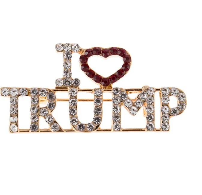 Брошь с эмалью в виде символа Трампа Chereda 2020 брошь для покера куртки рюкзака