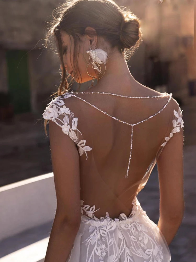 Hi Shy Bride New Simple Wedding Dress Backless Sleeveless Design Chiffon Lace Bride Dresses Princess Dress Plus Size Tailor-made
Hi Shy Bride New Simple Wedding Dress Backless Sleeveless Design Chiffon Lace Bride Dresses Princess Dress Plus Size Tailor-made