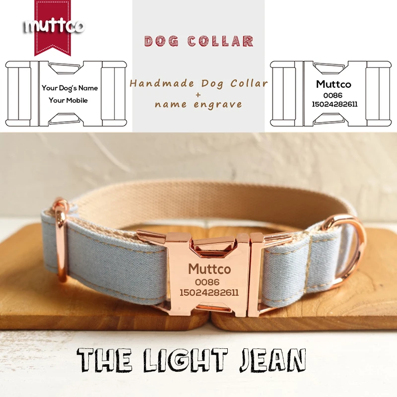 MUTTCO customized collars for dog retailing self-design dog collar THE LIGHT JEAN handmade collar 5 sizes dog collar UDC034M
MUTTCO customized collars for dog retailing self-design dog collar THE LIGHT JEAN handmade collar 5 sizes dog collar UDC034M