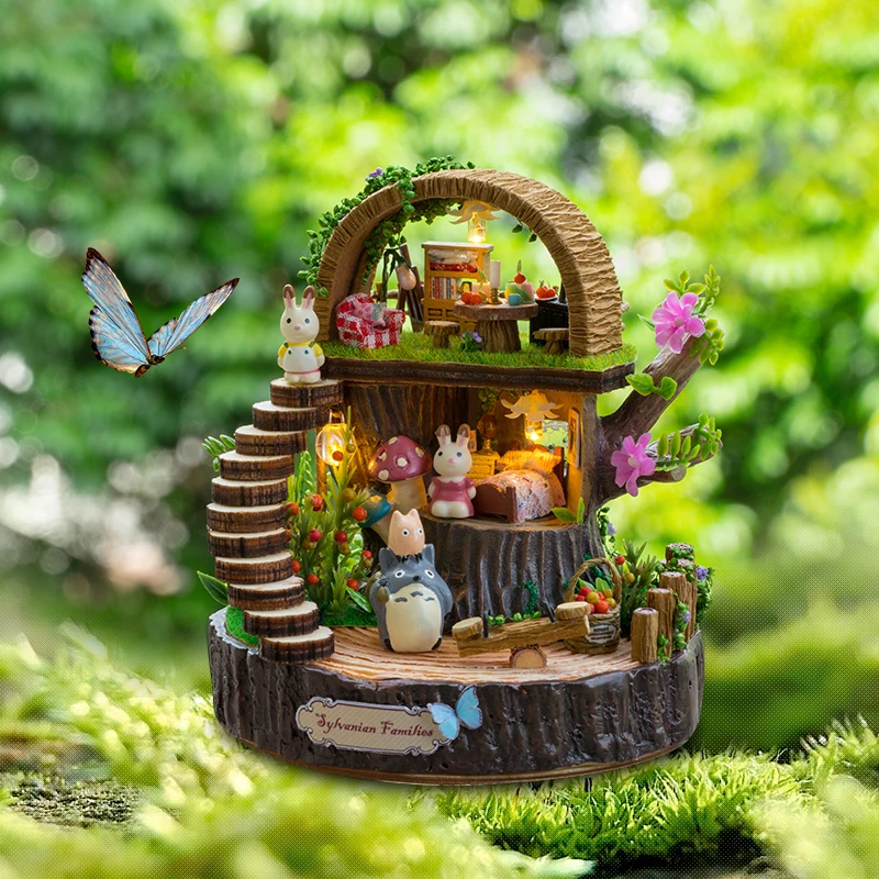 DIY Totoro Music Box Fantasy Forest Hand-assembled Model Candy Cat Figurines Birthday Gift Christmas Gift Handmade Musical Box
DIY Totoro Music Box Fantasy Forest Hand-assembled Model Candy Cat Figurines Birthday Gift Christmas Gift Handmade Musical Box