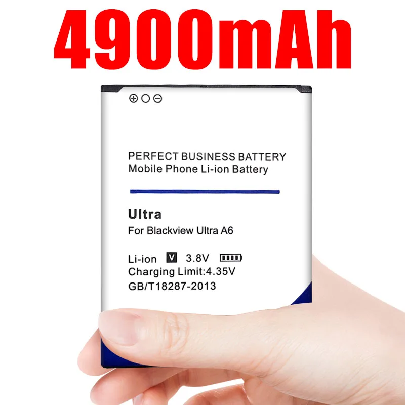 4900mah 3.8v for Blackview Ultra A6 Smartphone Celular Bateria 
4900mah 3.8v for Blackview Ultra A6 Smartphone Celular Bateria