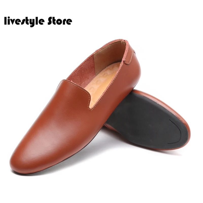 2021 Genuine Leather Loafers Men's Pointed Wild Versatile Casual Shoes Outdoor Breathable Soft Flats Men Zapatillas Hombre 
2021 Genuine Leather Loafers Men's Pointed Wild Versatile Casual Shoes Outdoor Breathable Soft Flats Men Zapatillas Hombre