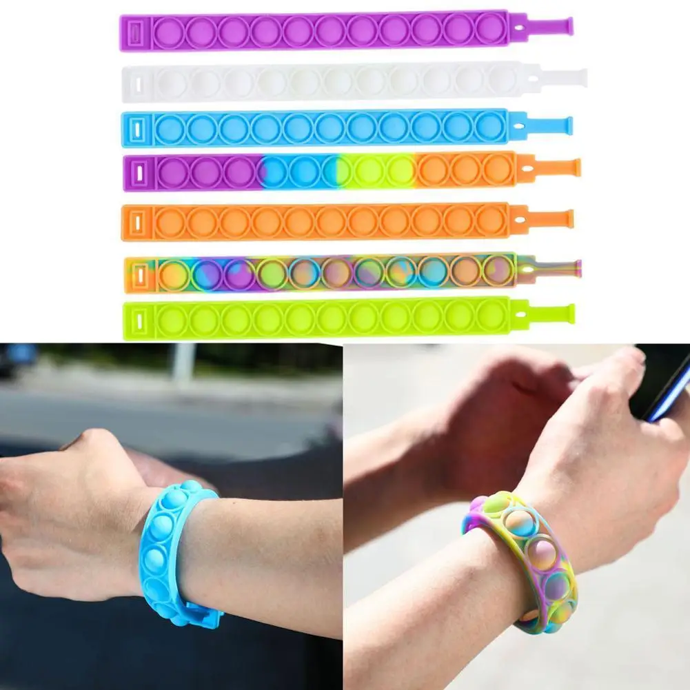 Kids Bracelet Toys Soft Silicone Wrist Squeeze Toys Rainbow Bubble Relieve Autism Toys Multicolor Decompression Sensory Toys
Kids Bracelet Toys Soft Silicone Wrist Squeeze Toys Rainbow Bubble Relieve Autism Toys Multicolor Decompression Sensory Toys