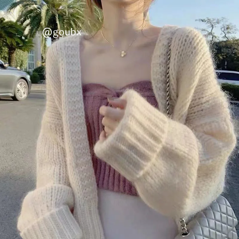 Solid Color Knitted Cardigan Sweater for Women 2021 New Autumn French Lazy Style High Sense Loose-Fitting Outerwear Top
Solid Color Knitted Cardigan Sweater for Women 2021 New Autumn French Lazy Style High Sense Loose-Fitting Outerwear Top