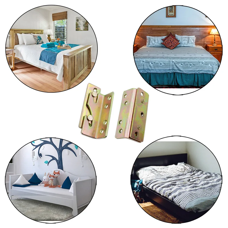 4 PCS Bed Rail Brackets, No-Mortise Bed Rail Fittings Complete Set, Heavy Duty Rust Proof Frame Bracket for Connecting to Wood
4 PCS Bed Rail Brackets, No-Mortise Bed Rail Fittings Complete Set, Heavy Duty Rust Proof Frame Bracket for Connecting to Wood