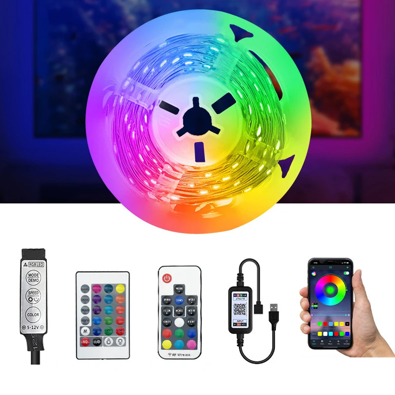 Bluetooth светодиодная ленсветильник 5 м RGB 5050 SMD, гибкая светильник с управлением 12 В постоянного тока
Bluetooth светодиодная ленсветильник 5 м RGB 5050 SMD, гибкая светильник с управлением 12 В постоянного тока