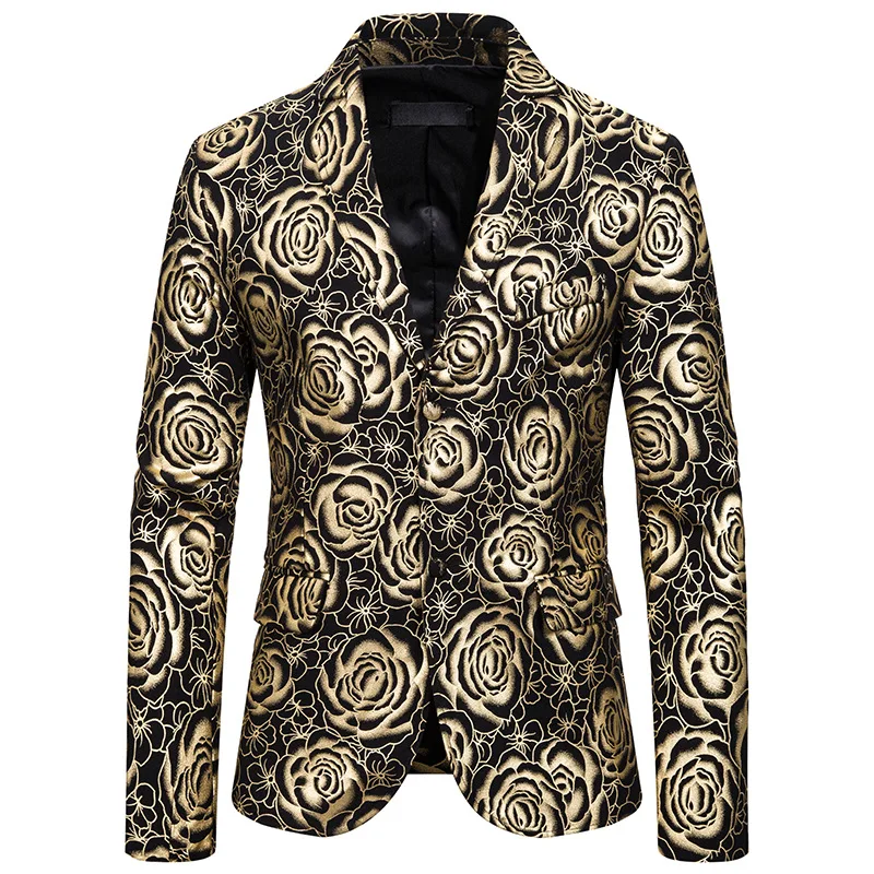 Blazers Men Fashion Rose Wedding Groom Mens Suits Slim Fit Silver Golden Stage Costume Prom Men Blazers Singer Clothing
Blazers Men Fashion Rose Wedding Groom Mens Suits Slim Fit Silver Golden Stage Costume Prom Men Blazers Singer Clothing