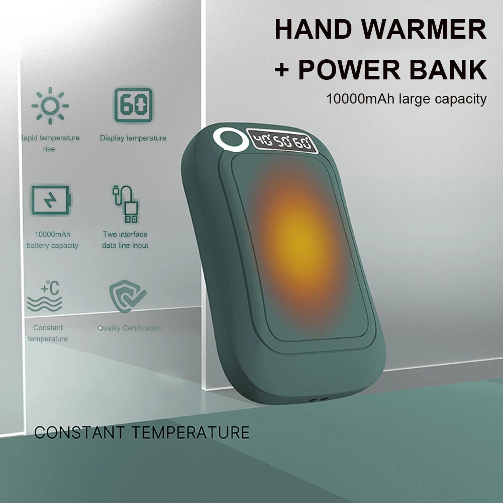 10000mAh Hand Warmer Charging Treasure Digital Display Temperature Control USB Quick Heating Handy Warmer Heater Power Bank
10000mAh Hand Warmer Charging Treasure Digital Display Temperature Control USB Quick Heating Handy Warmer Heater Power Bank