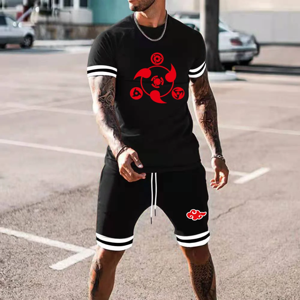 Summer men's suit. Anime Harajuku 3D short-sleeved T-shirt + shorts two-piece street sportswear
Summer men's suit. Anime Harajuku 3D short-sleeved T-shirt + shorts two-piece street sportswear