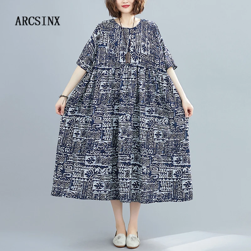 ARCSINX Oversized Dresses For Women Large Size 4XL 5XL 6XL Casual Summer Dresses And Sundresses Woman Cotton Women's Dress 7XL
ARCSINX Oversized Dresses For Women Large Size 4XL 5XL 6XL Casual Summer Dresses And Sundresses Woman Cotton Women's Dress 7XL